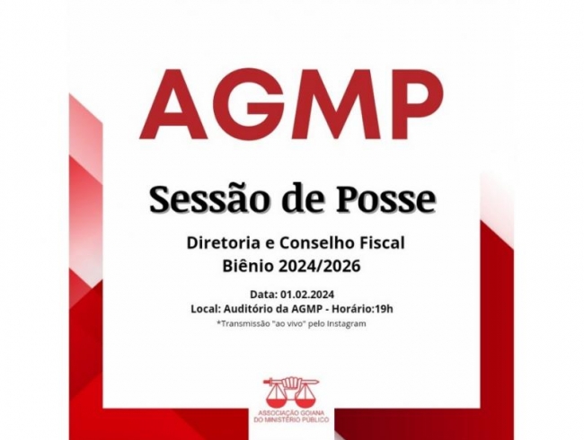 AGMP promove Sessão de Posse dos eleitos para biênio 2024-2026, nesta quinta-feira.