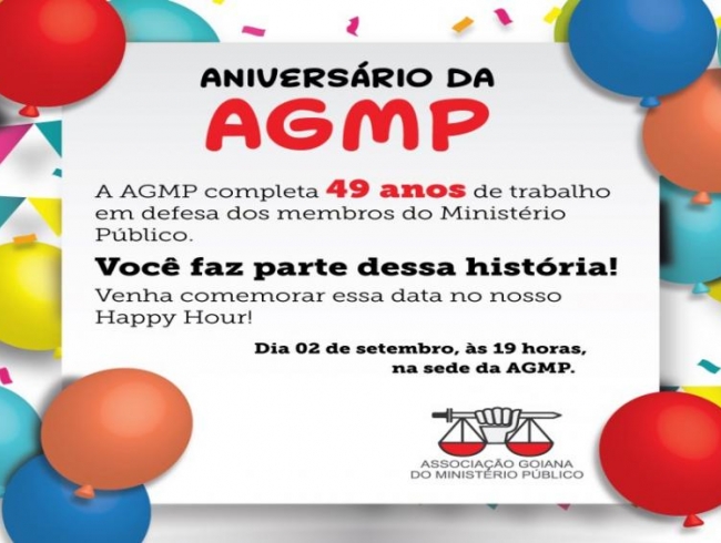 Aniversário da AGMP dia 2 de setembro