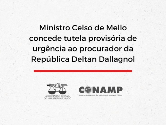 Ministro Celso de Mello concede tutela provisória de urgência ao procurador da República Deltan Dallagnol