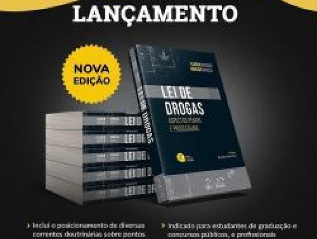 Promotor Vinícius Marçal lança seu novo livro: Lei de Drogas, Aspectos Penais e Processuais