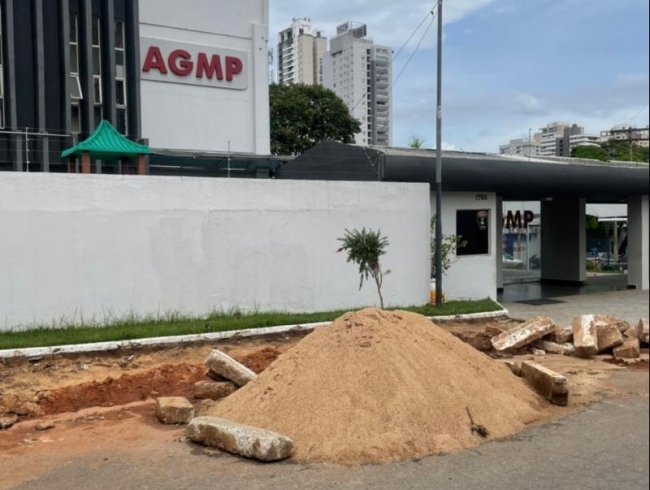 Reforma na calçada da sede da AGMP é iniciada neste mês